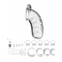 Mancage Chastity 4.5 inches Cock Cage Model 4 Clear - Shots Toys