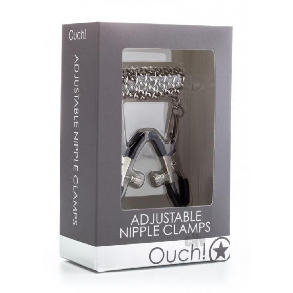 Adjustable Metal Nipple Clamps with Chain - For Playful Stimulation