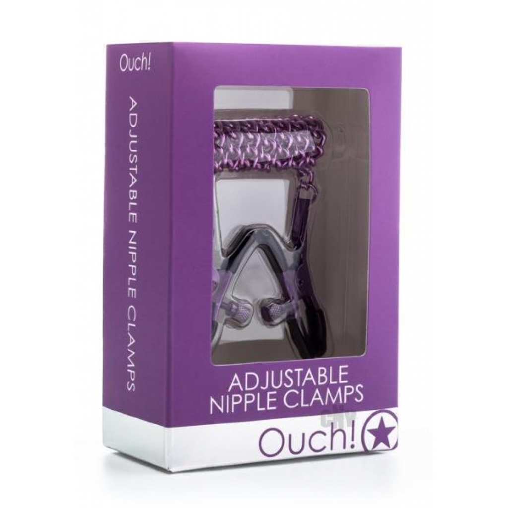 Adjustable Purple Nipple Clamps for Enhanced Sensation