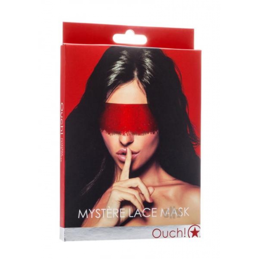 Ouch Mystere Lace Mask Red - Shots America Llc