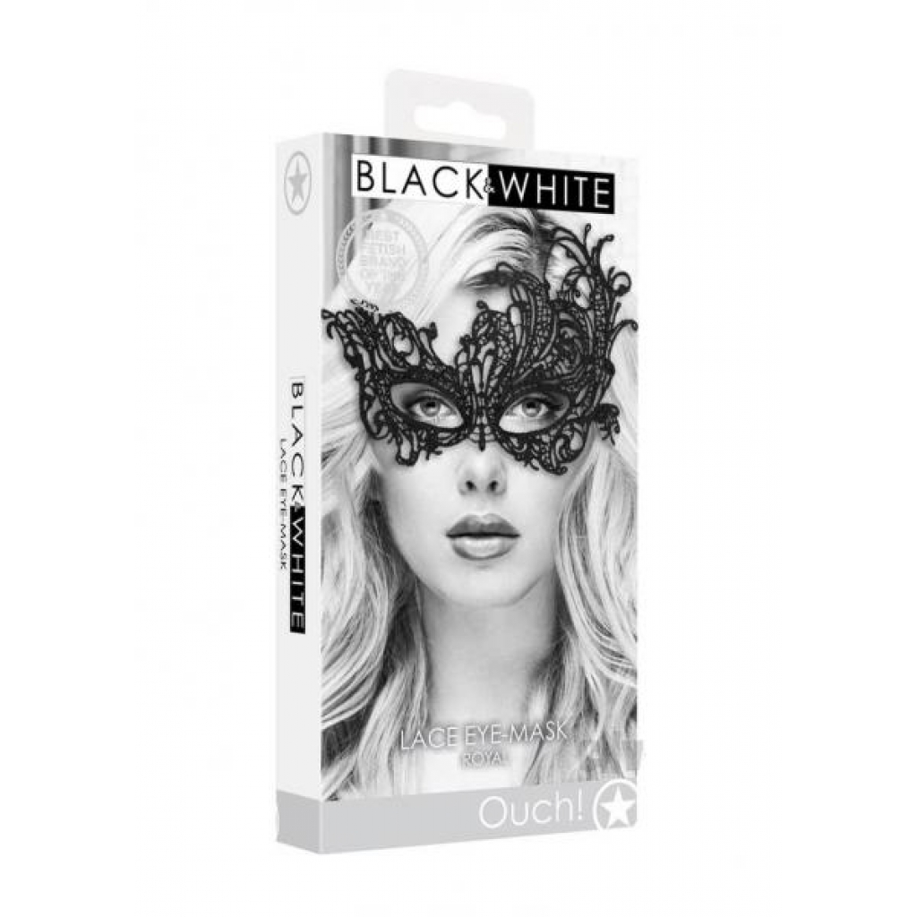 Ouch Lace Eye Mask Royal Black - Shots America Llc