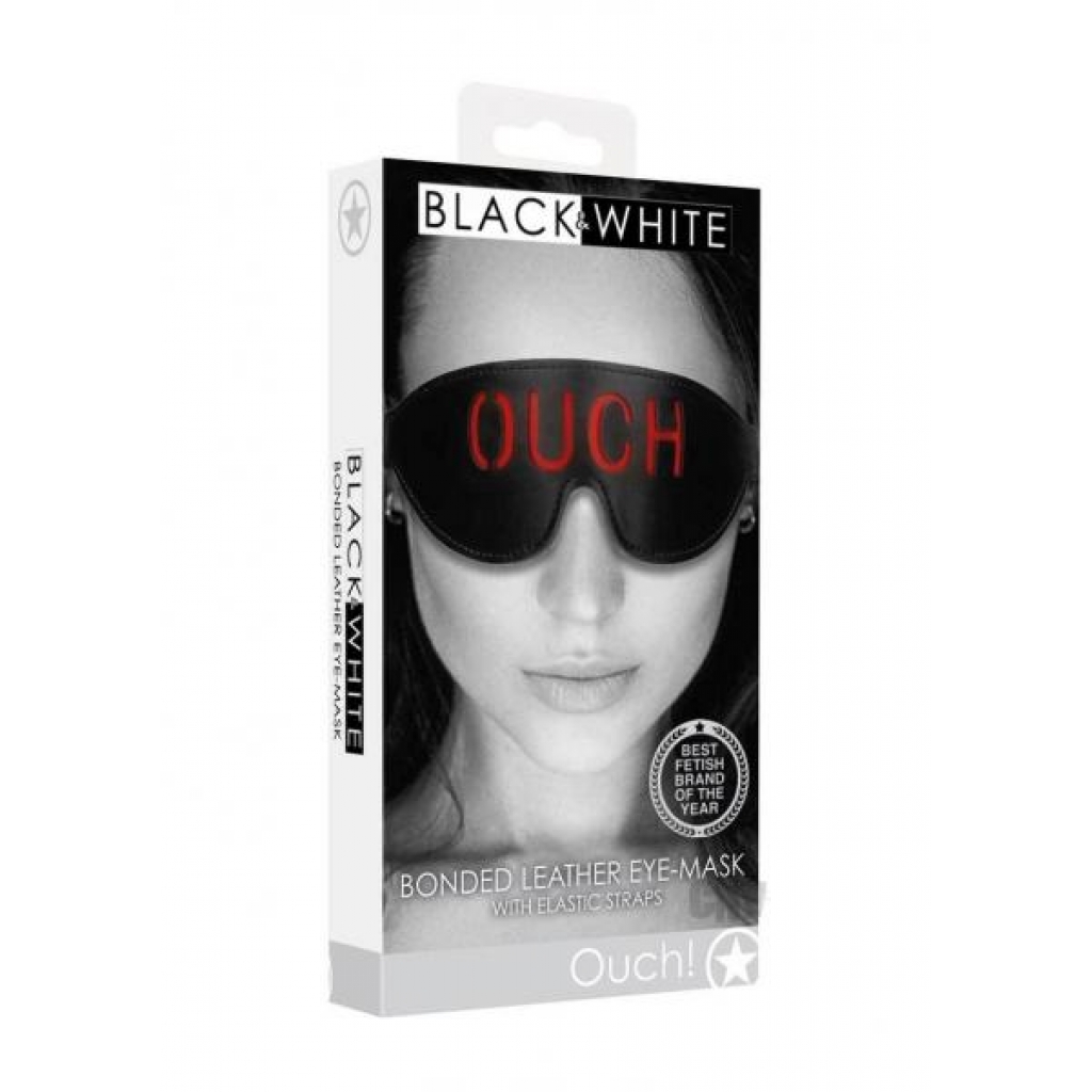 Ouch Bonded Leather Eye Mask Black - Shots America Llc