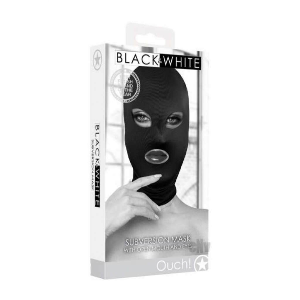 Ouch Subversion Mask Open Mouth/eyes Blk - Shots America Llc