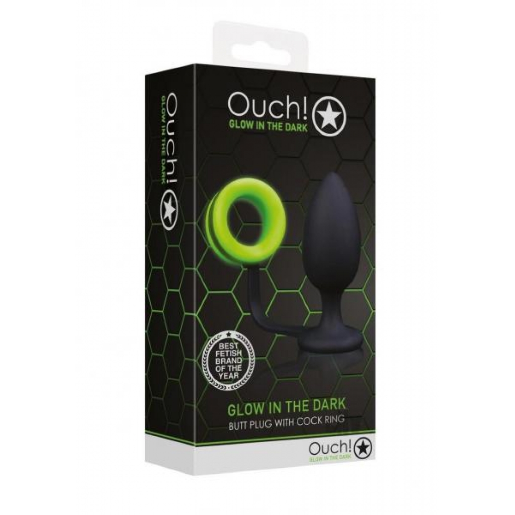 Ouch! Butt Plug Cockring - Glow in the Dark