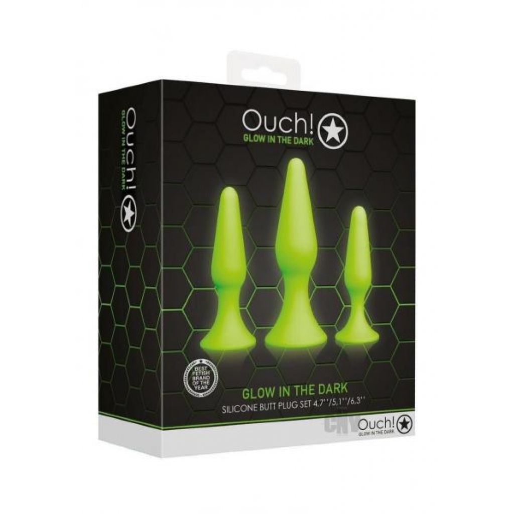 Ouch! Glow in the Dark Butt Plug Set