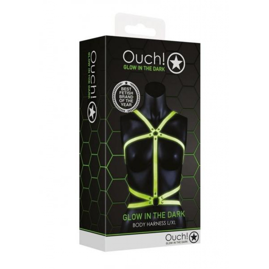 Ouch! Glow in the Dark Body Harness - L/XL