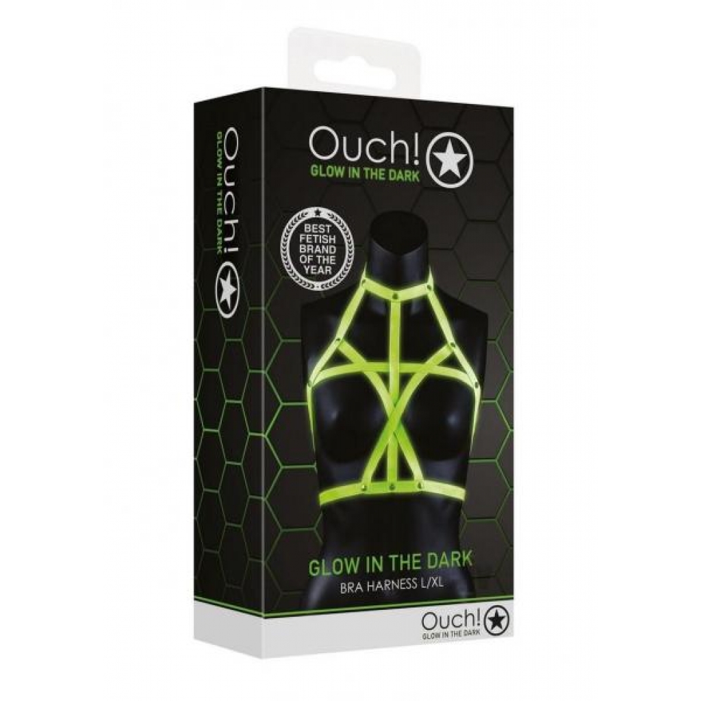 Ouch Bra Harness Gitd L/xl - Shots America Llc