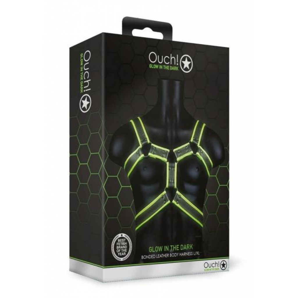 Ouch! Glow in the Dark Body Harness - L/XL