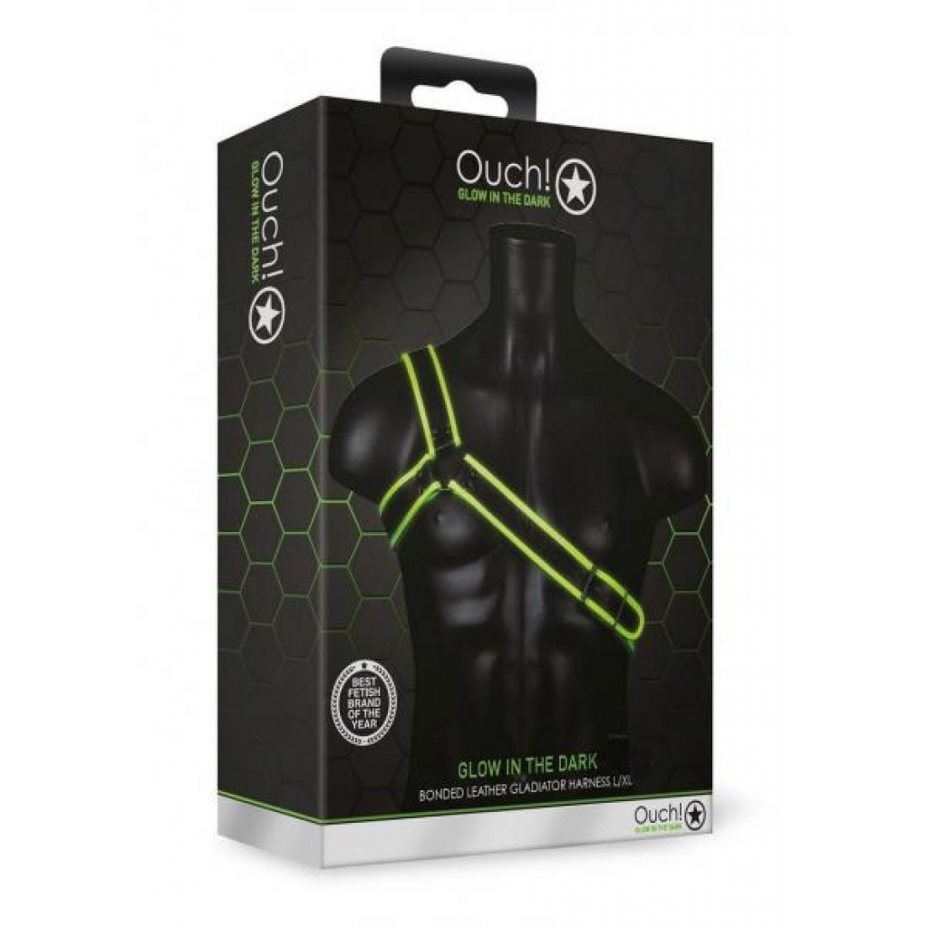 Ouch Gladiator Harness L/xl Gitd - Shots America Llc