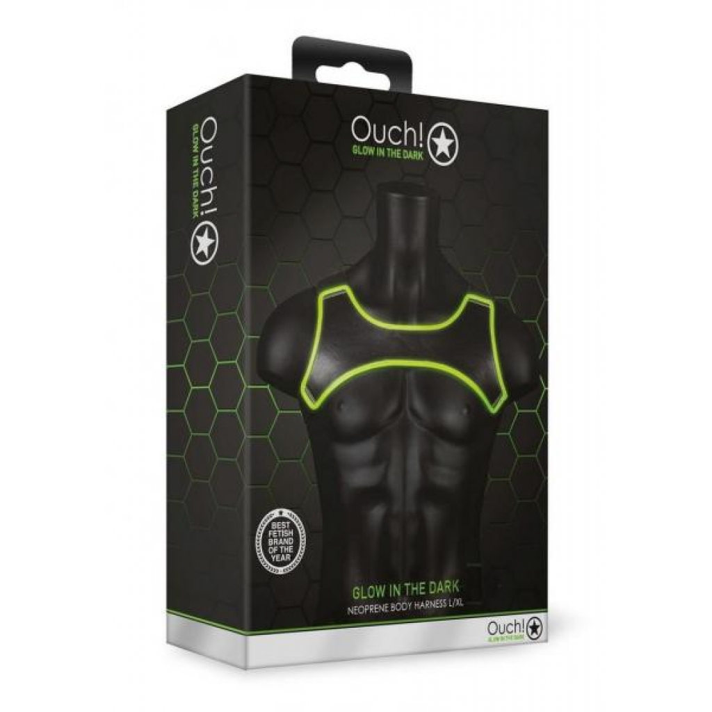 Ouch! Neoprene Glow-in-the-Dark Harness L/XL