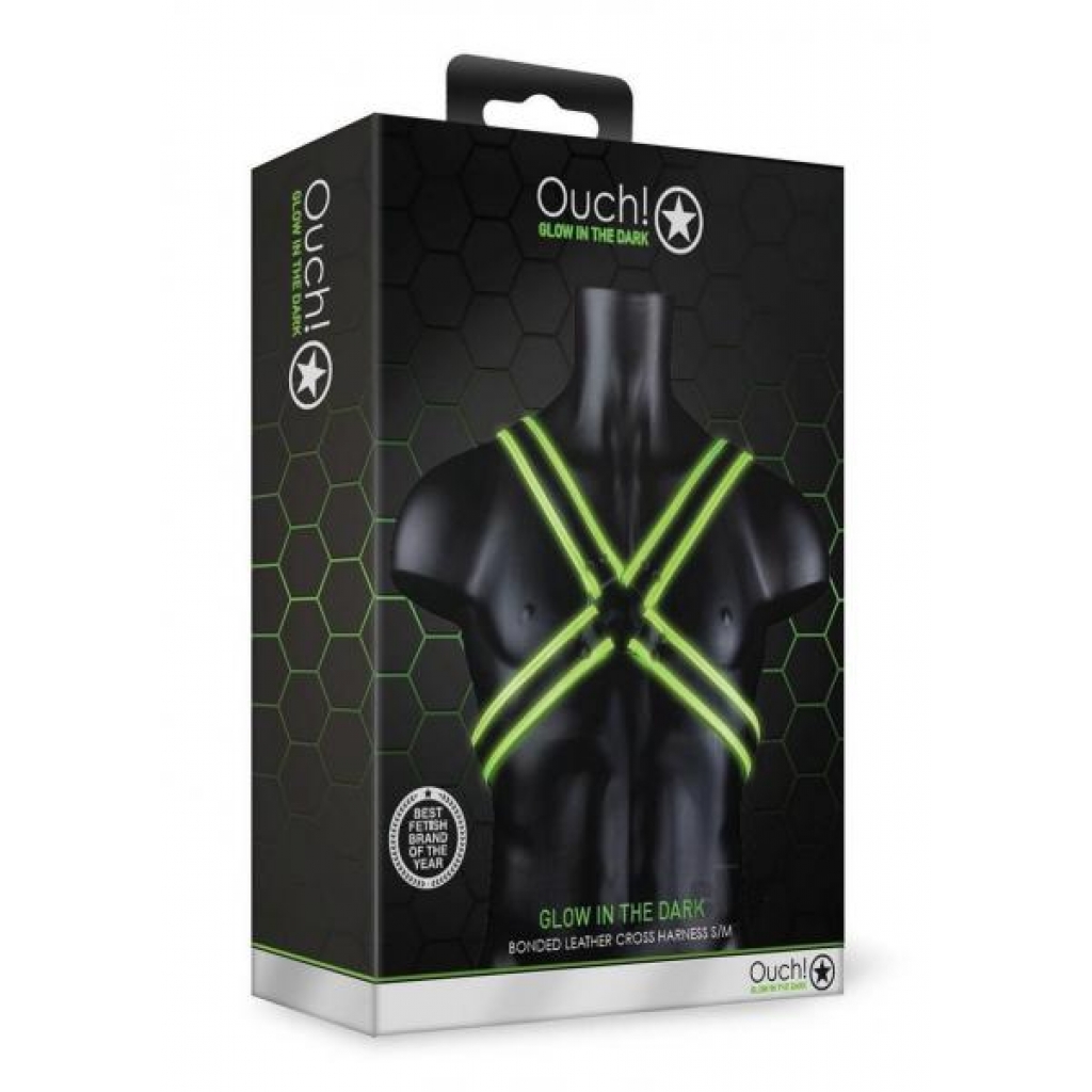 Ouch Glow in the Dark Cross Harness - S/M