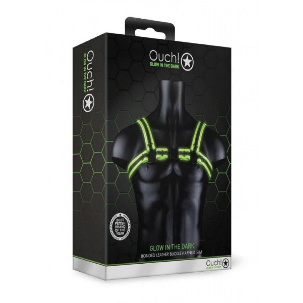 Ouch Buckle Harness - Glow in the Dark Bondage Gear