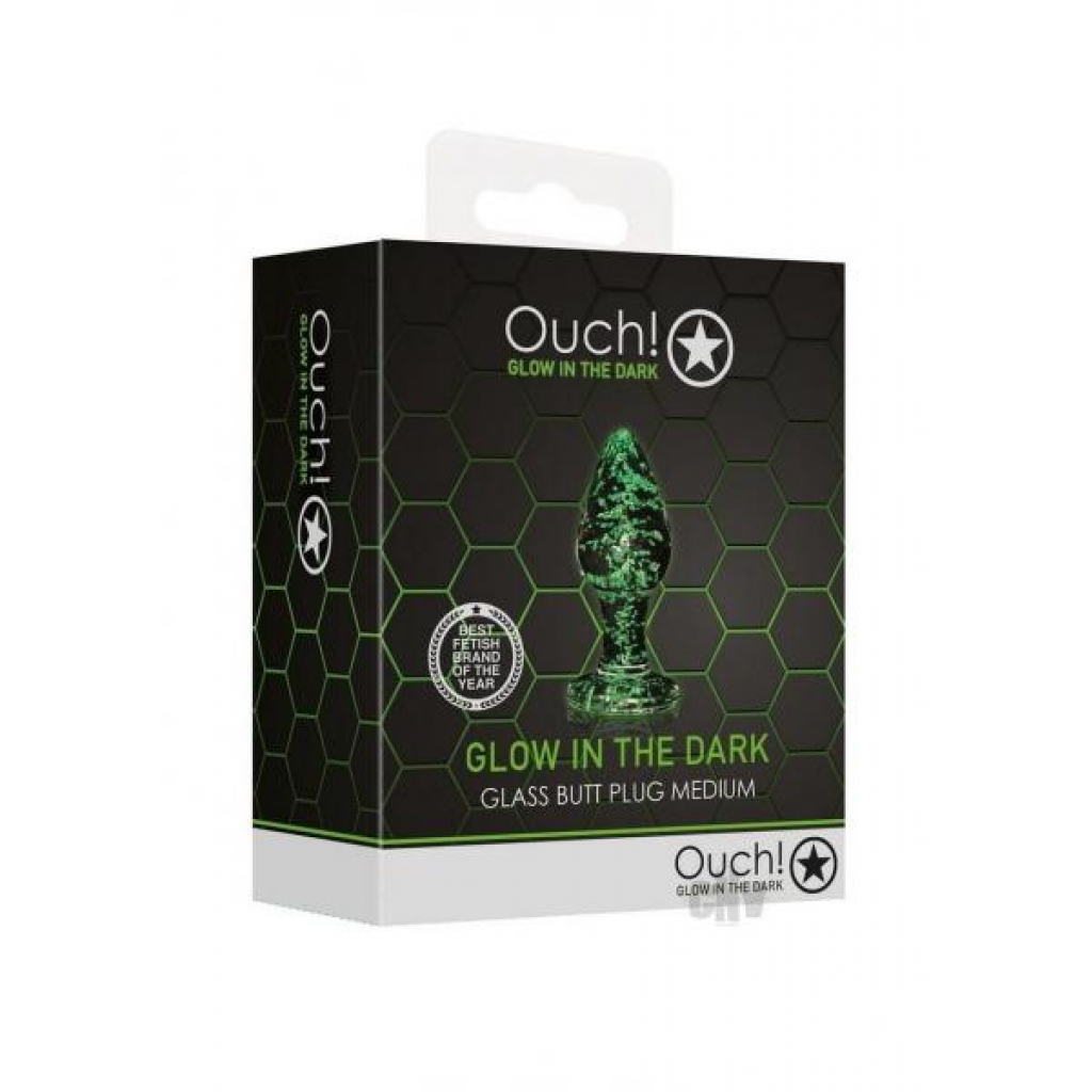 Ouch Glass Butt Plug Gitd Md - Shots America Llc