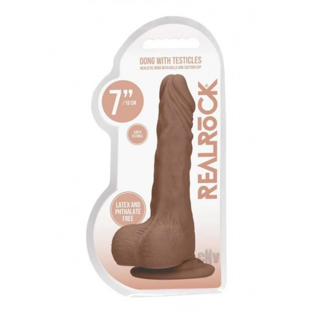 Realrock Life-Like Dong with Balls - 7 Inch Tan