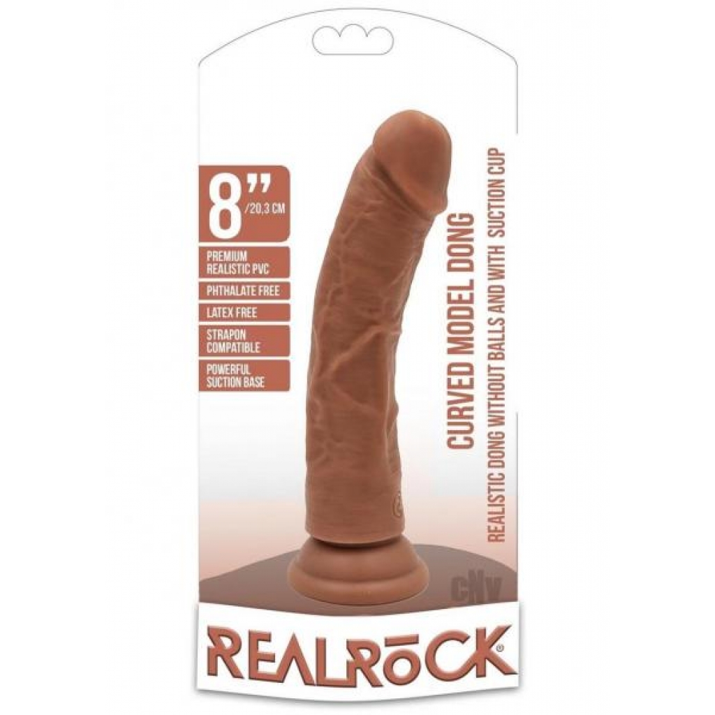 Realrock Curved Dildo 8 Tan - Premium Pleasure