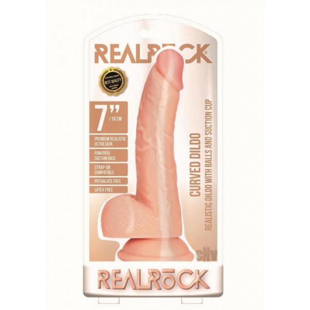 Realrock Curved Dildo with Balls - 7 Inches of Sensational Pleasure