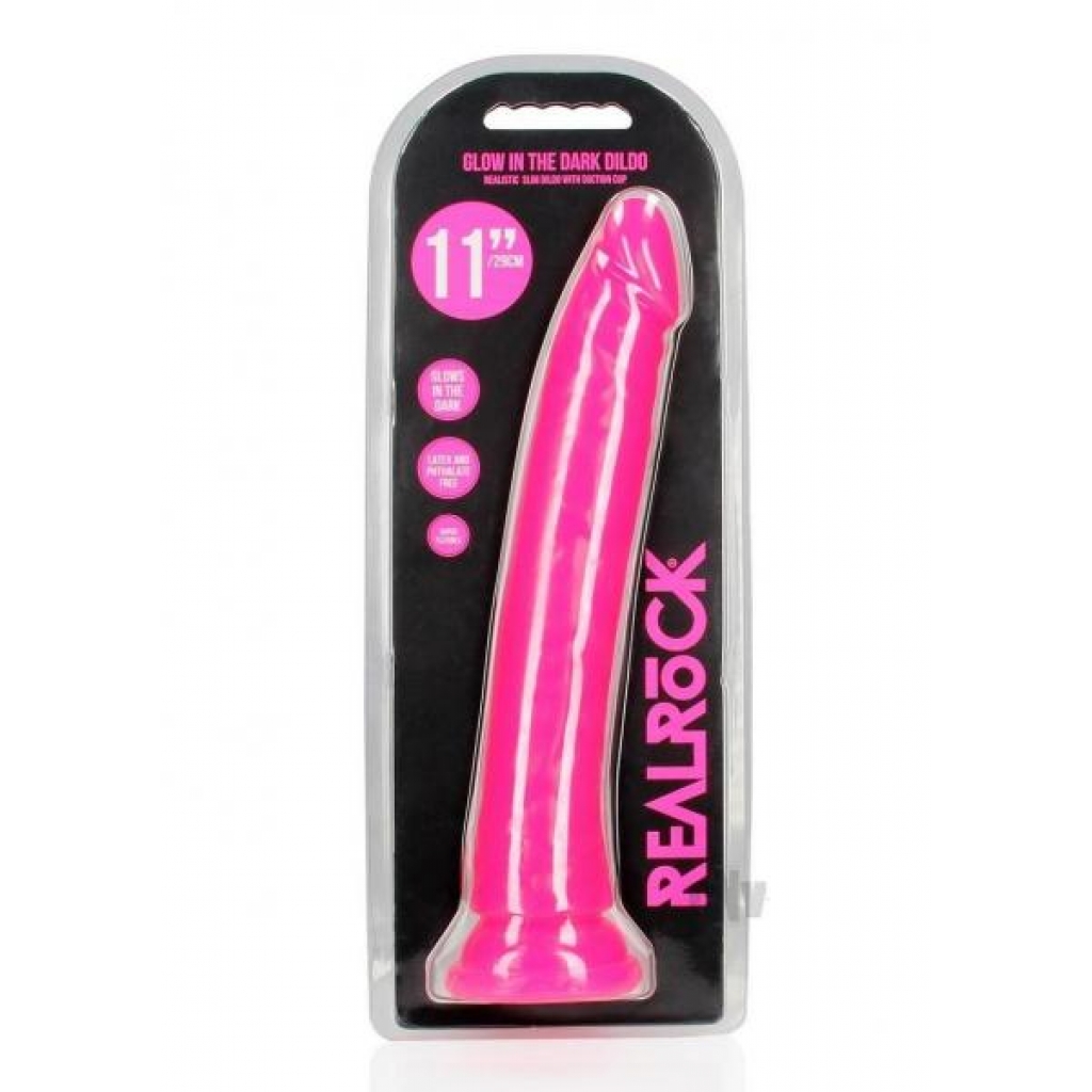 Realrock Slim Dildo - Glow in the Dark Pink