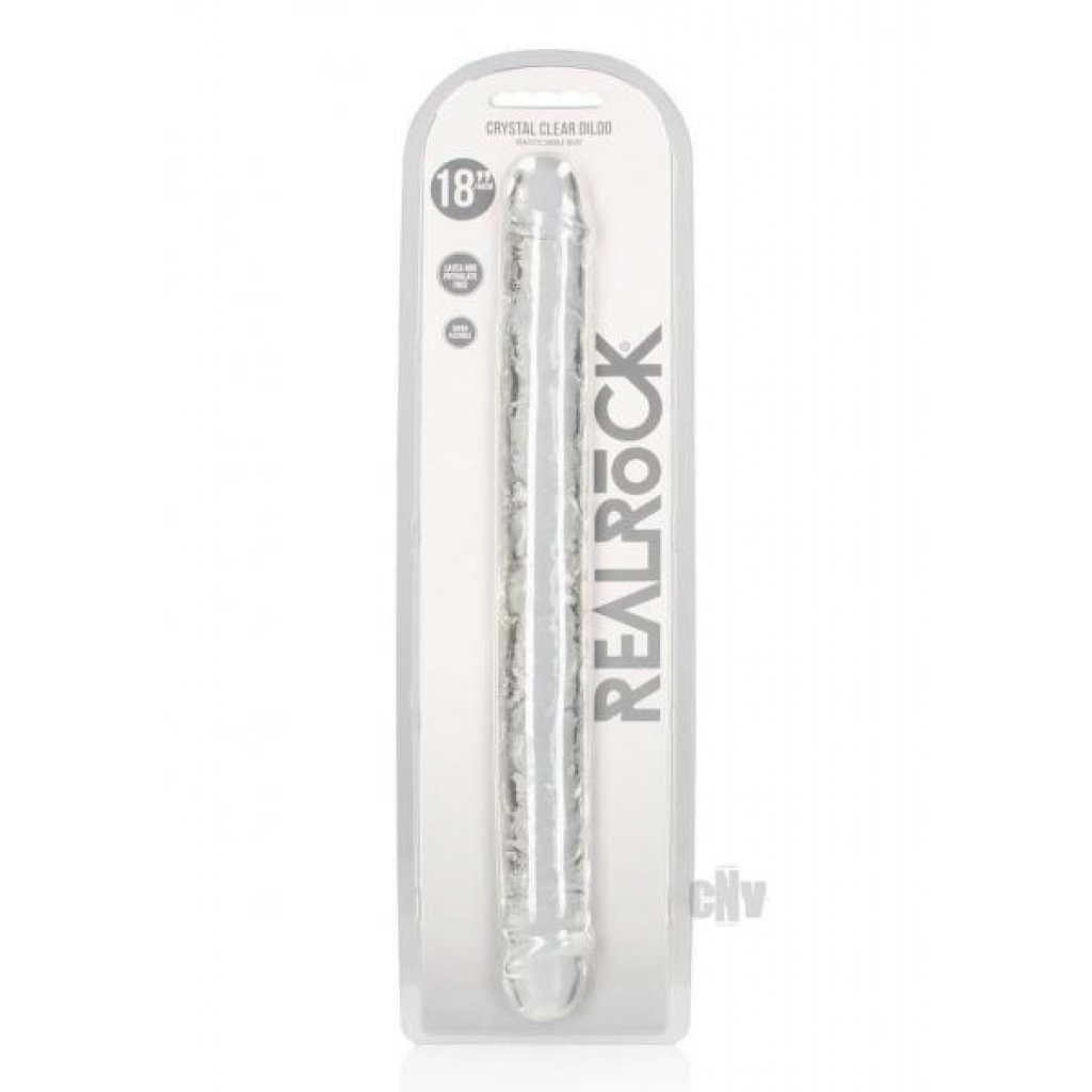 Realrock Crystal Clear Dbl Dong 18 Tra - Shots America Llc