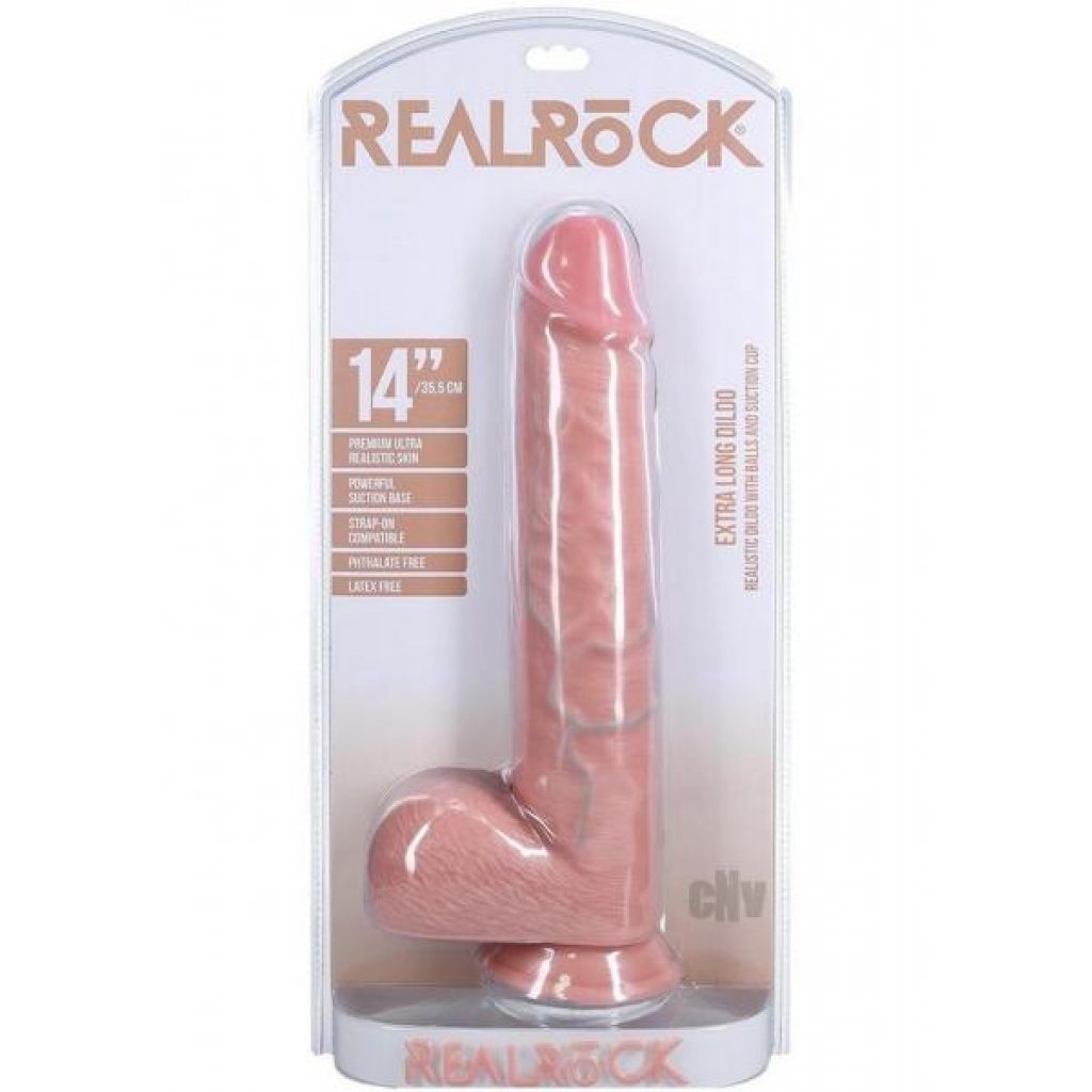 Realrock Xl Straight W Balls 14 Flesh - Shots America Llc