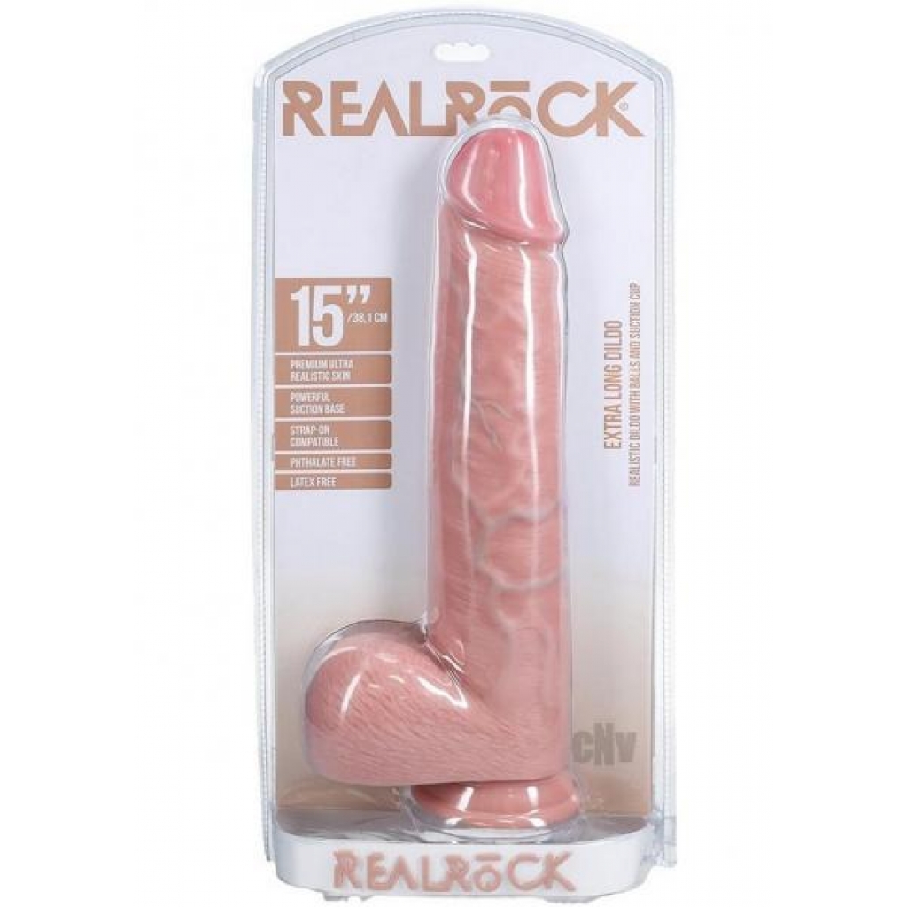 Realrock Xl Straight W Balls 15 Flesh - Shots America Llc