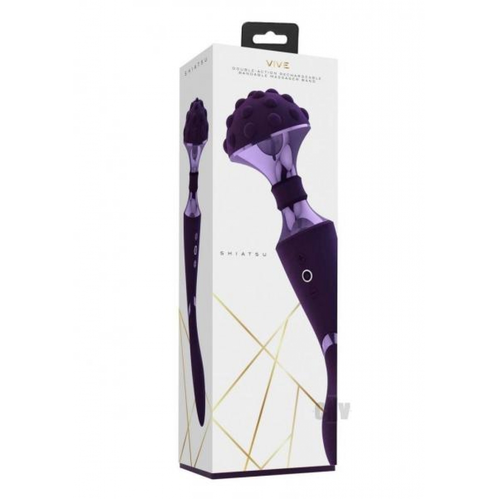 Vive Shiatsu Bendable Wand Purple