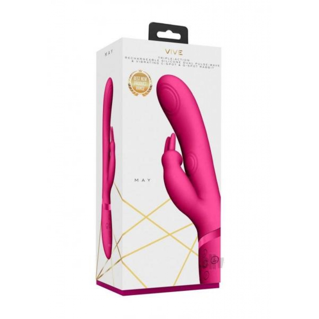 Vive May Dual Pulse Wave Rabbit Pink - Shots America Llc