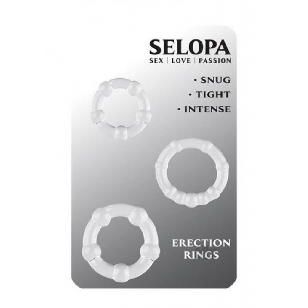 Selopa Erection Rings Clear - Evolved Novelties