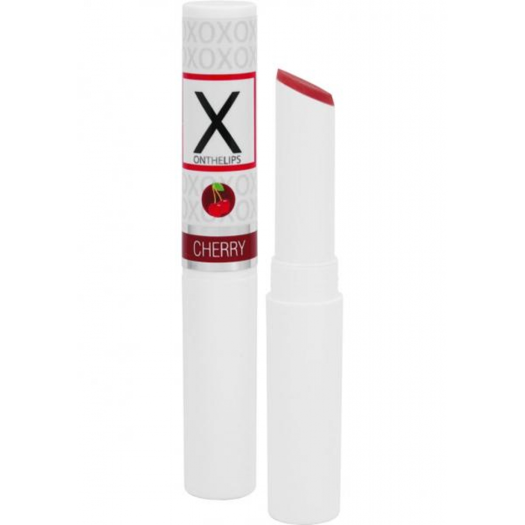 X On The Lips Buzzing Lip Balm With Pheromones Electric Cherry .75 Ounce - Sensuva