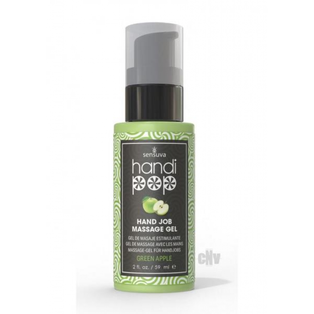 Handipop Massage Gel Green Apple 2oz - Sensuva Organics
