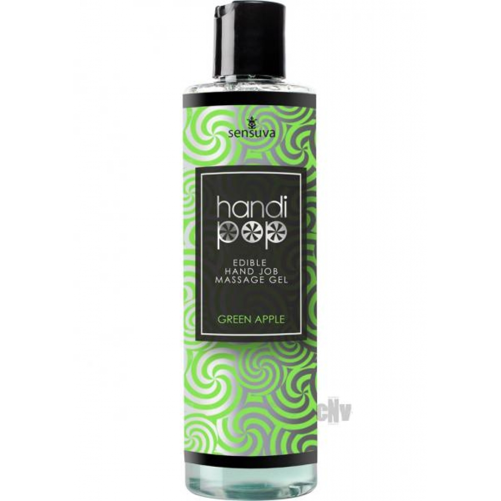 Handipop Massage Gel Green Apple 4.2oz - Sensuva 