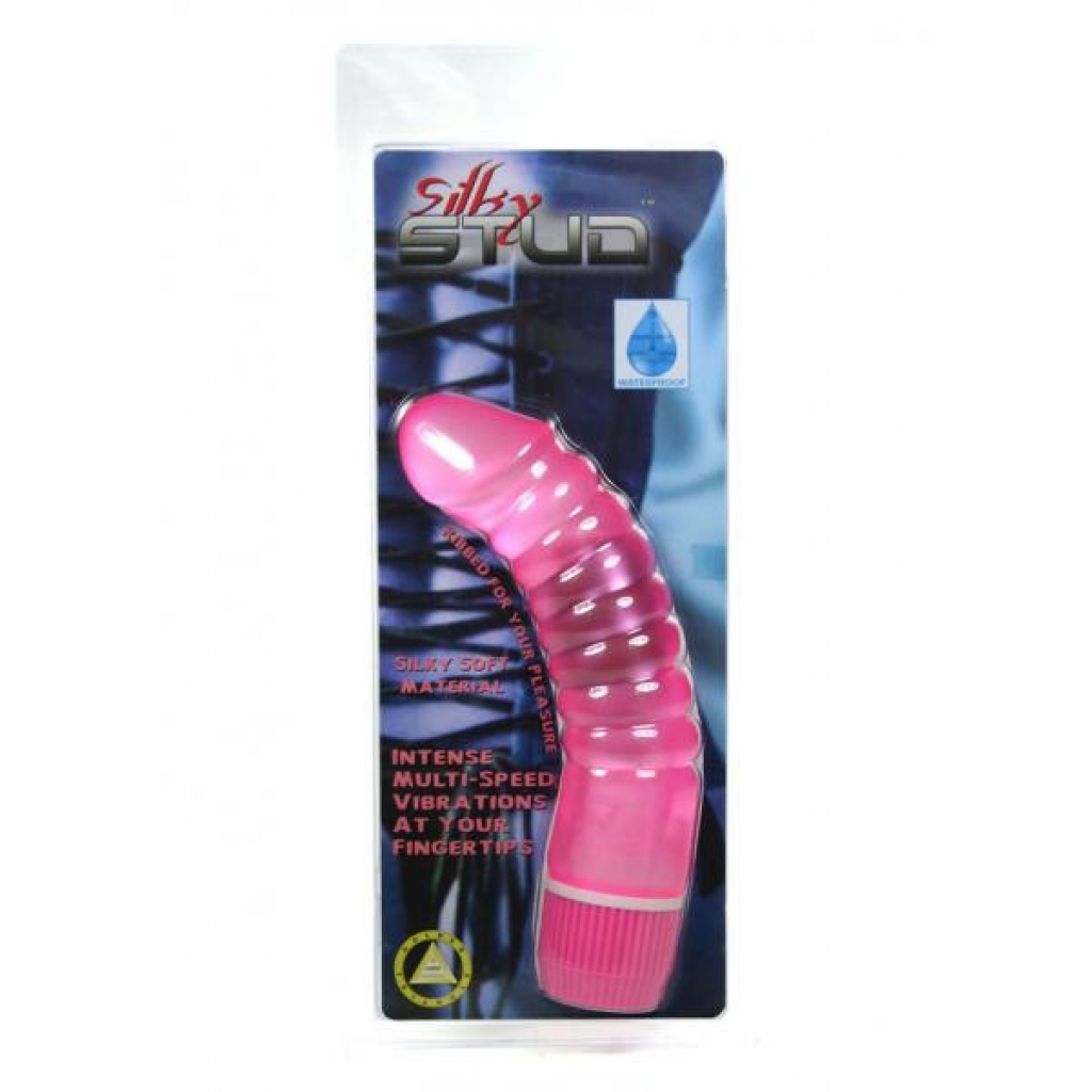 SILKY STUD PINK VIBRATOR - Golden Triangle