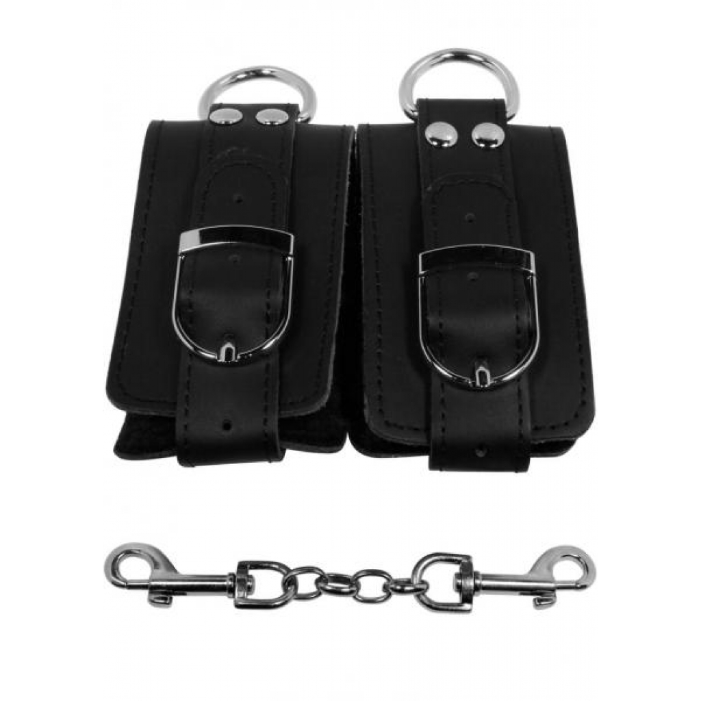 Strapped Plush Restraints Black