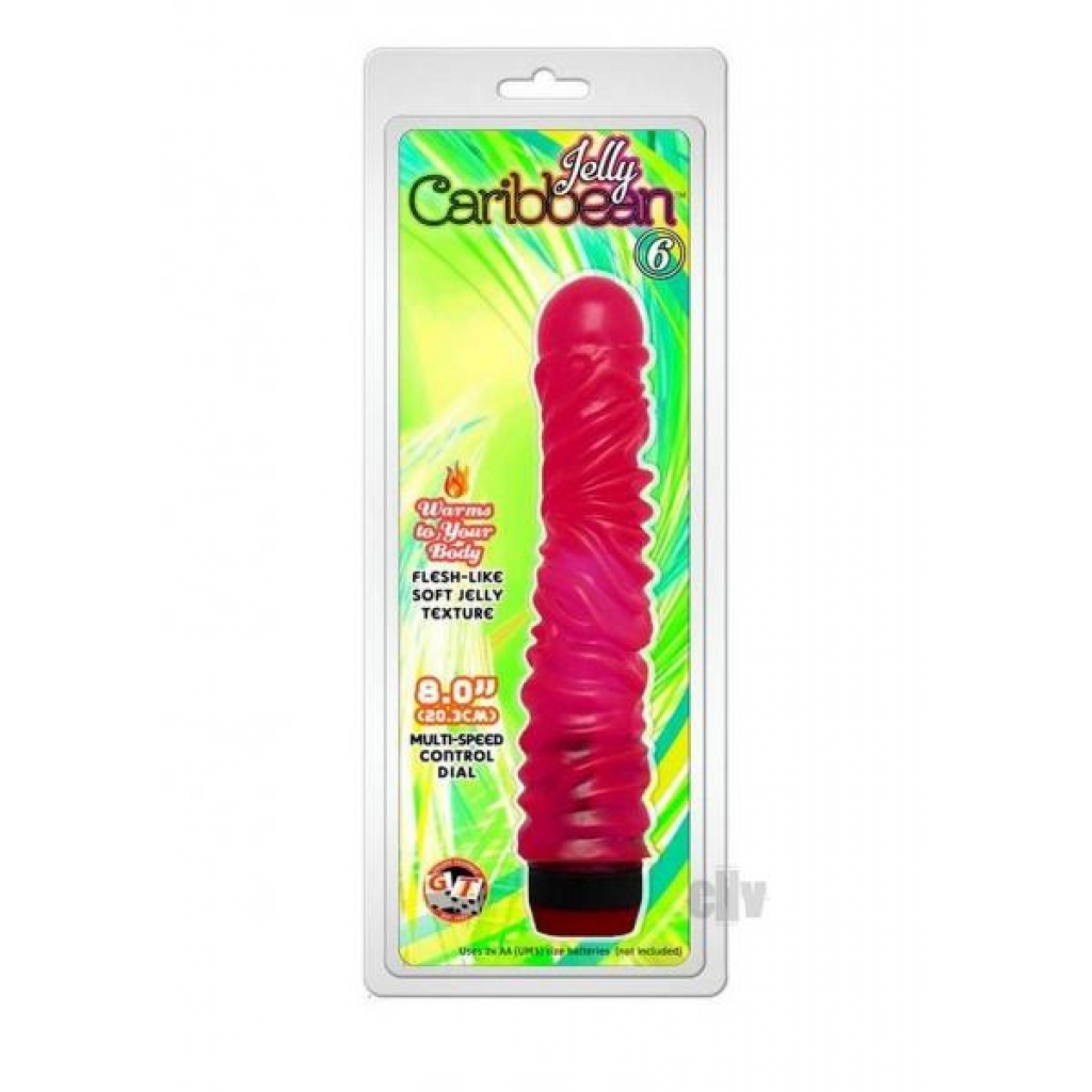 Jelly Caribbean 6 Inch Soft Jelly Vibrator - Purple