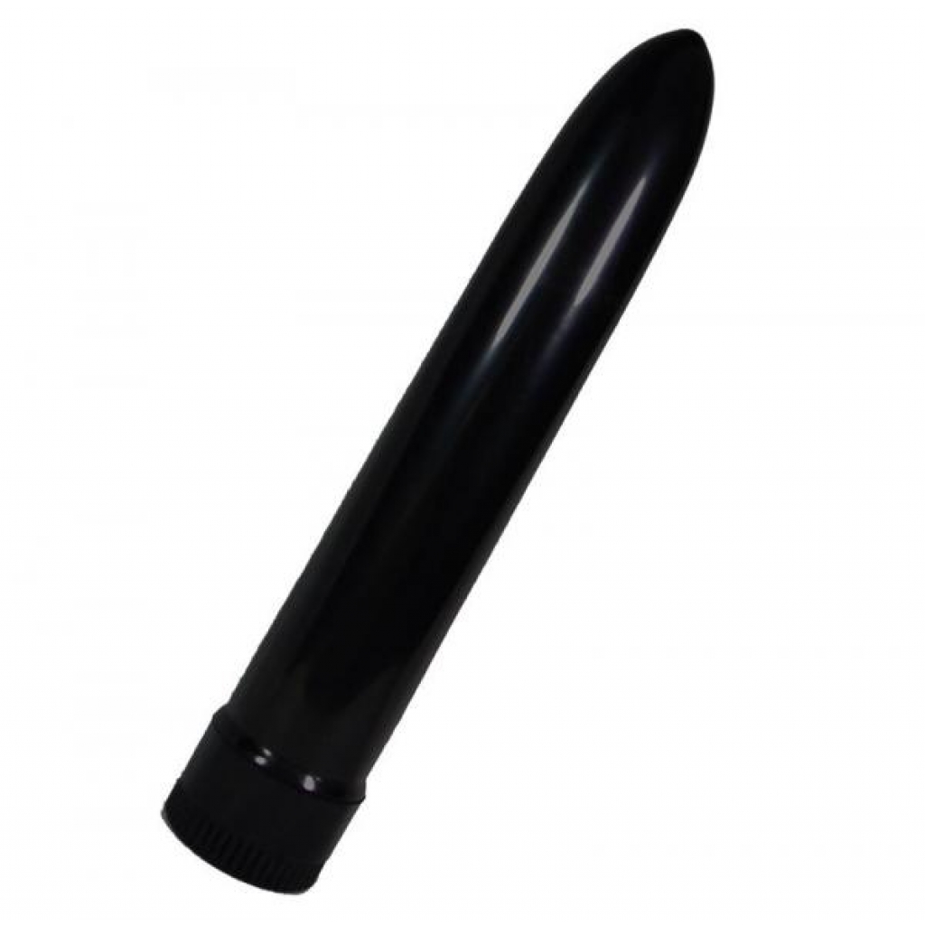 Lady's Mood 7 Inches Plastic Vibrator Black - Golden Triangle