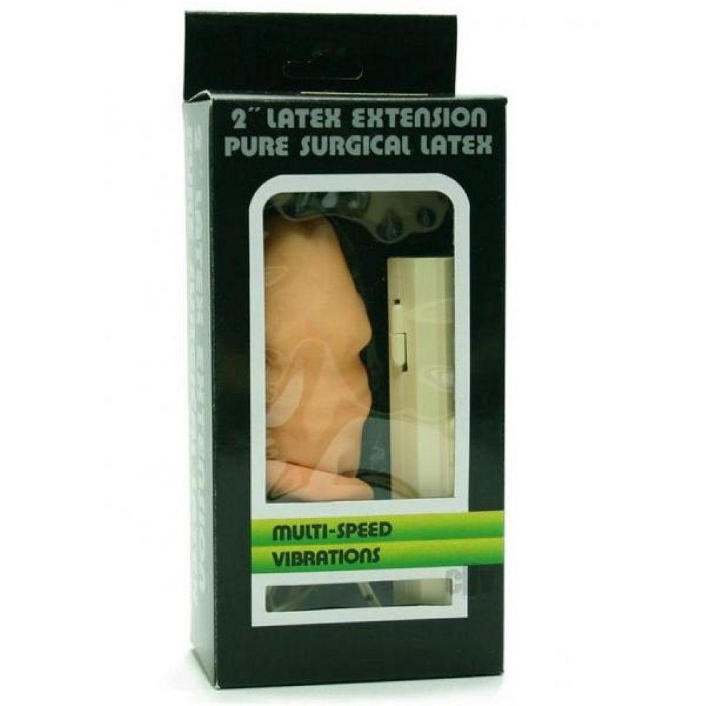 Vibrating Latex Penis Extender - 2 Inches