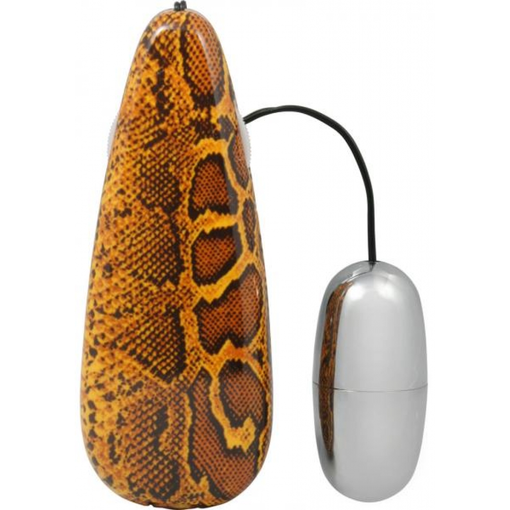 Primal Instincts Vibrating Egg - Snake Print - Golden Triangle