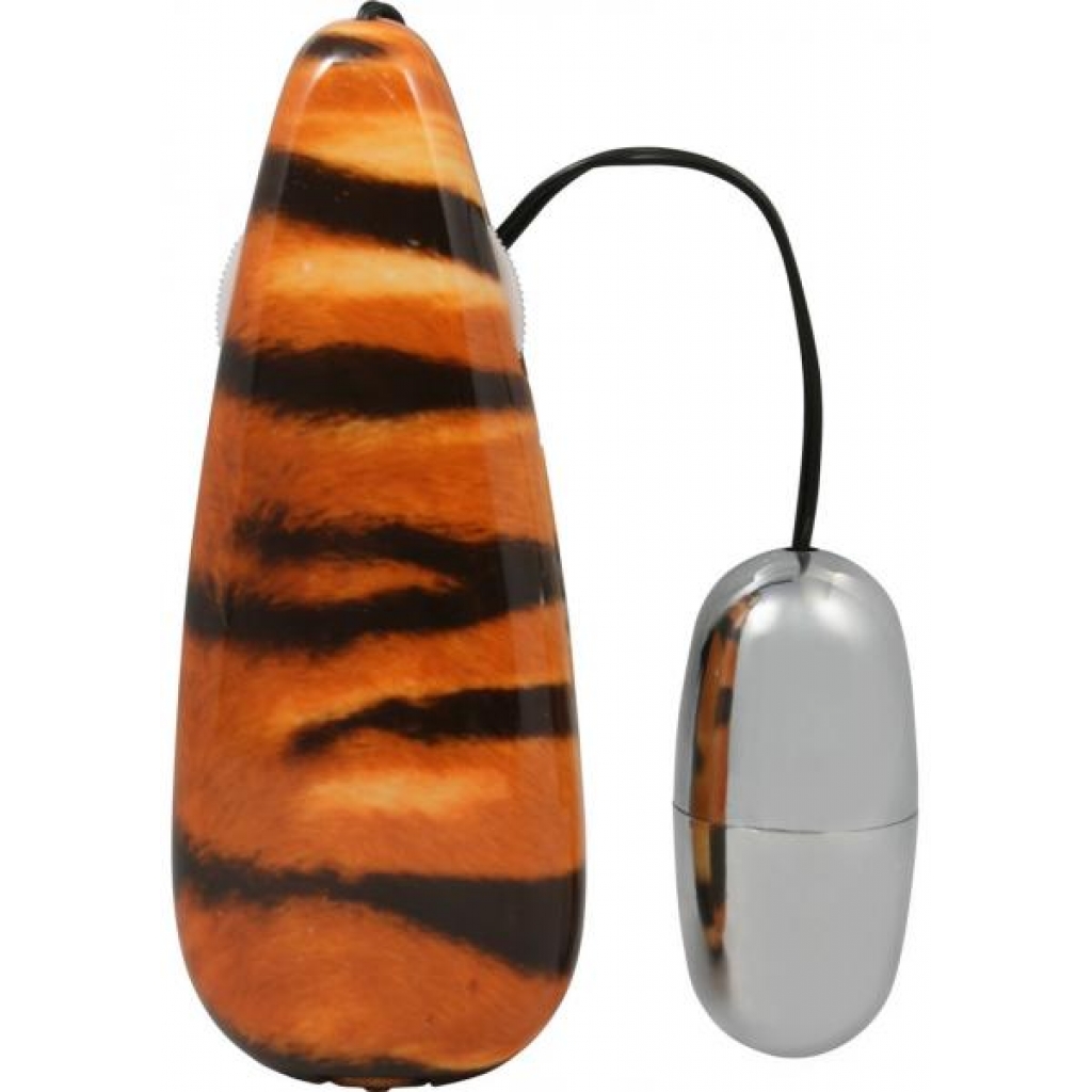 Primal Instincts Vibrating Egg - Tiger Print - Golden Triangle