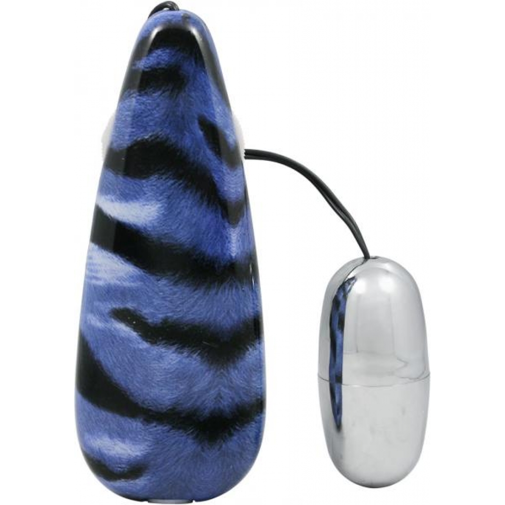 Primal Instinct Remote Control Bullet Tiger Print Blue - Golden Triangle