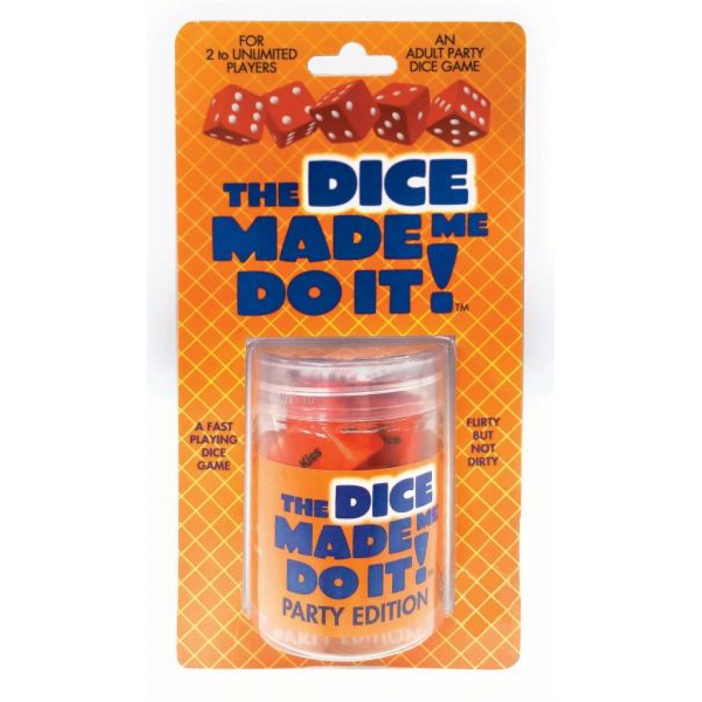 The Dice Made Me Do It Party Game