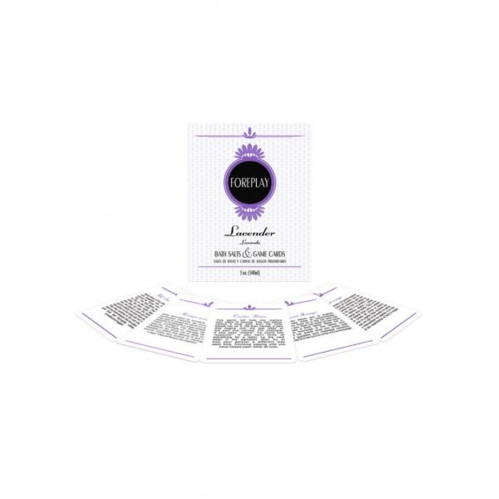 Foreplay Lavender Scented Bath Salts With Game Cards - Kheper Games