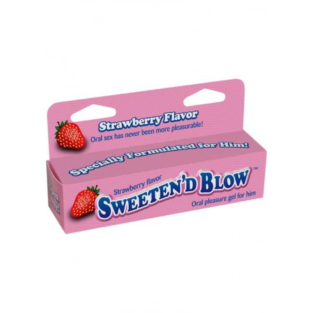 Sweeten D Blow Oral Pleasure Gel Strawberry 1.5 Ounce - Little Genie 