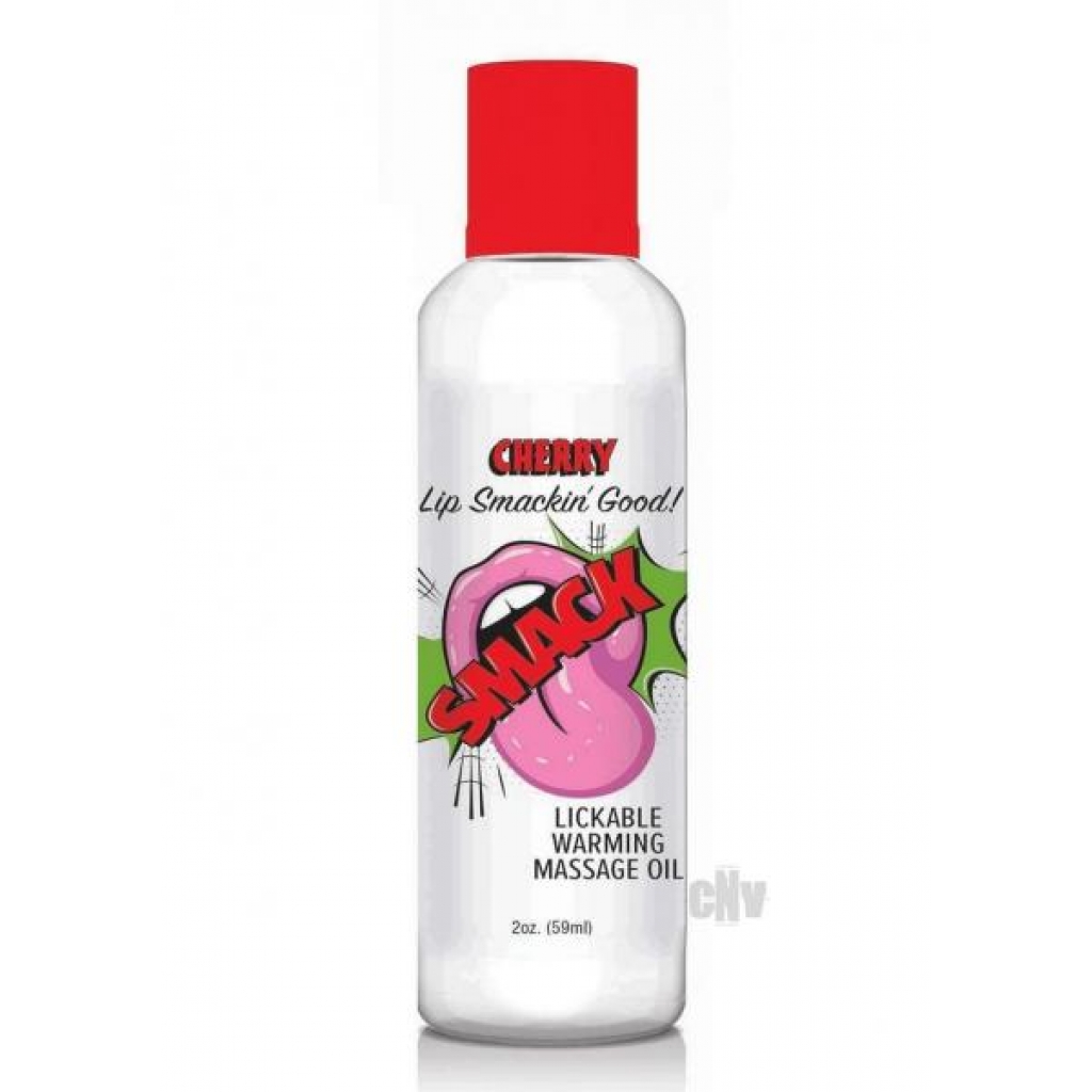 Smack Massage Oil Cherry 2oz - Little Genie Productions Llc.