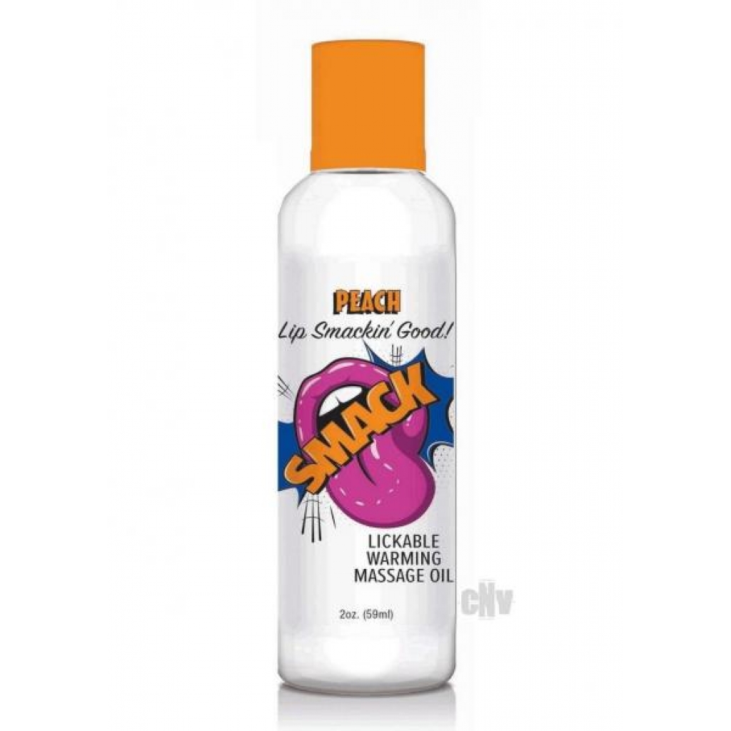 Smack Massage Oil Peach 2oz - Little Genie Productions Llc.