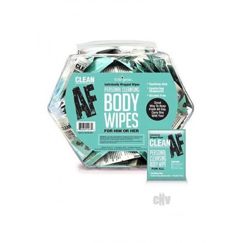 Clean Af Wipes Fishbowl 96 Packs - Little Genie Productions Llc.