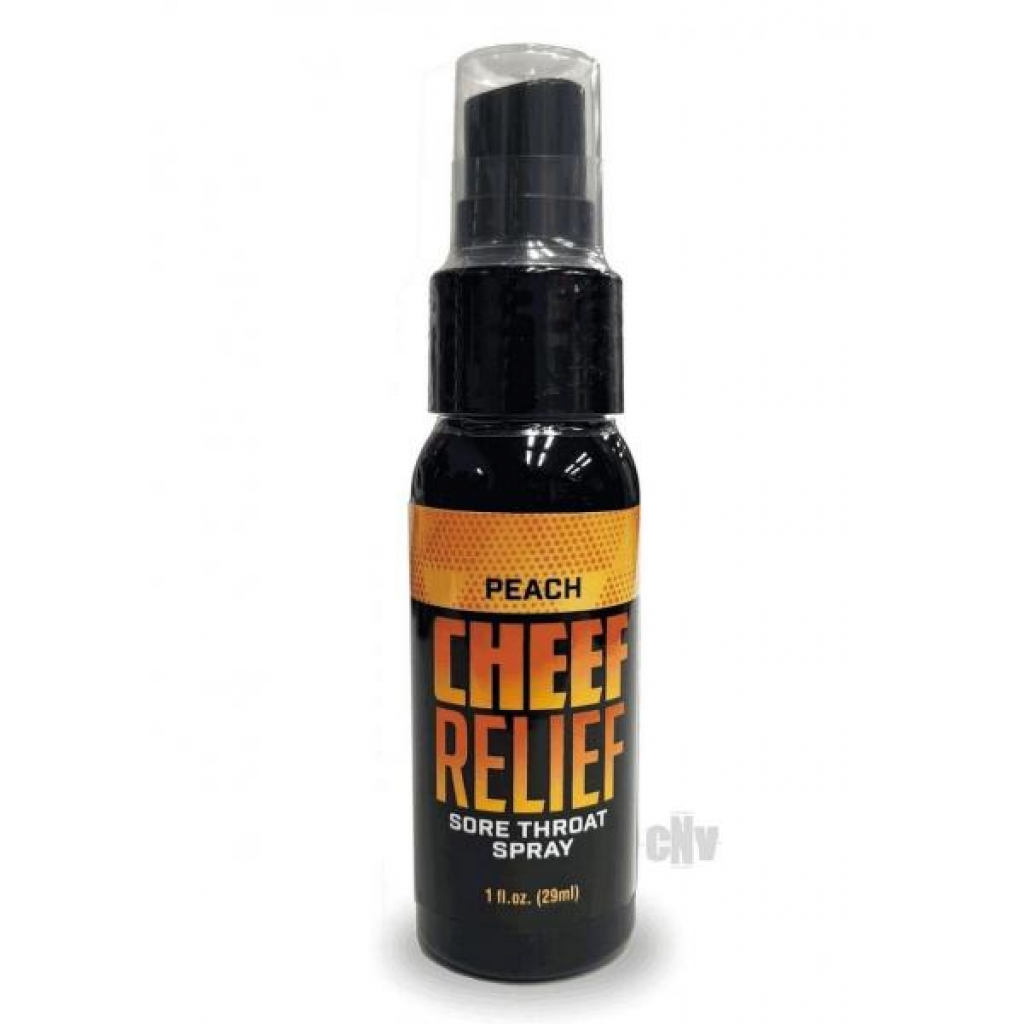 Cheef Relief Throat Spray Peach 1oz - Little Genie Productions Llc.