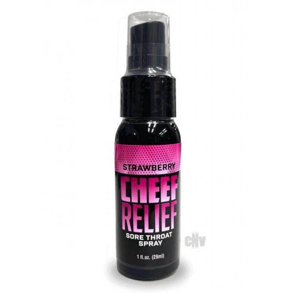 Cheef Relief Throat Spray Strawberry 1oz - Little Genie Productions Llc.