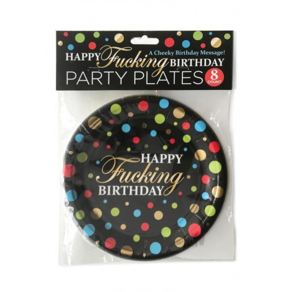 Happy Fn Birthday Plates 8pk - Little Genie Productions Llc.