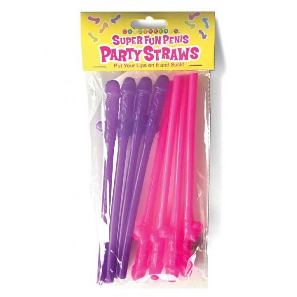 Super Fun Penis Party Straws - 8 Pack for Bachelorette Parties