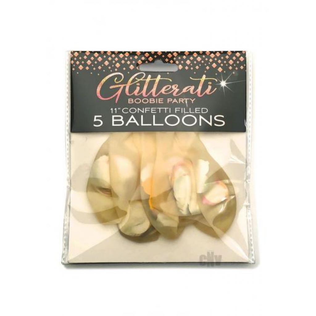 Glitterati Boobie Confetti Balloons 6pk - Little Genie Productions Llc.