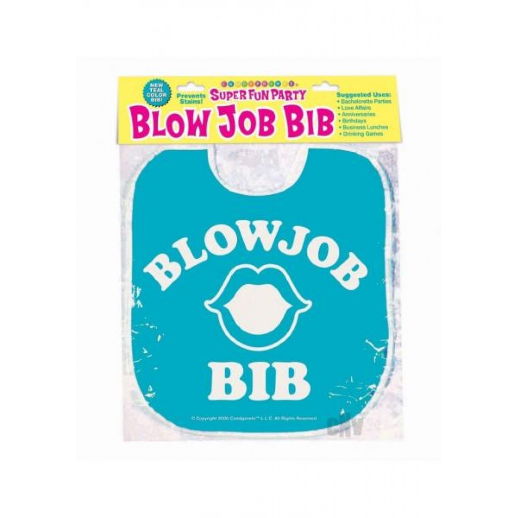 Blow Job Bib Teal - Little Genie Productions Llc.